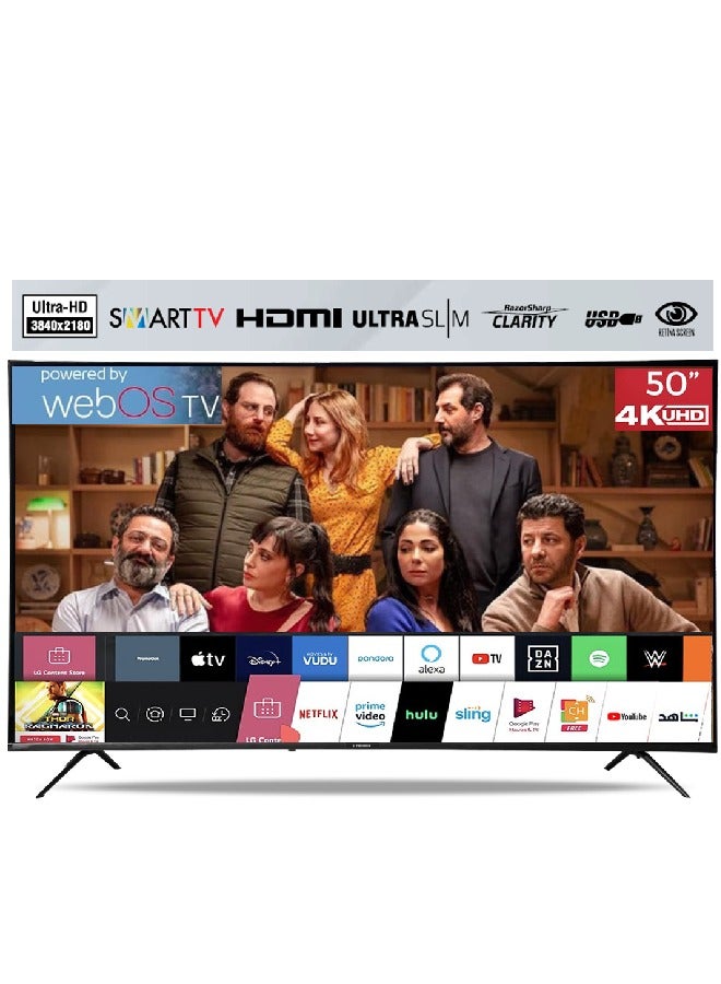 Toshiro 50 Inch 4K UHD Smart TV with WebOS Operating System with Magic Remote, Built-in Wi-Fi, Smart Apps, 60hz, 2024 Model, 2 Year Warranty - TRO50MEU4STN2 - Image 1